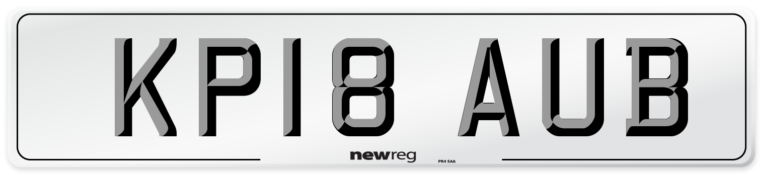 KP18 AUB Number Plate from New Reg